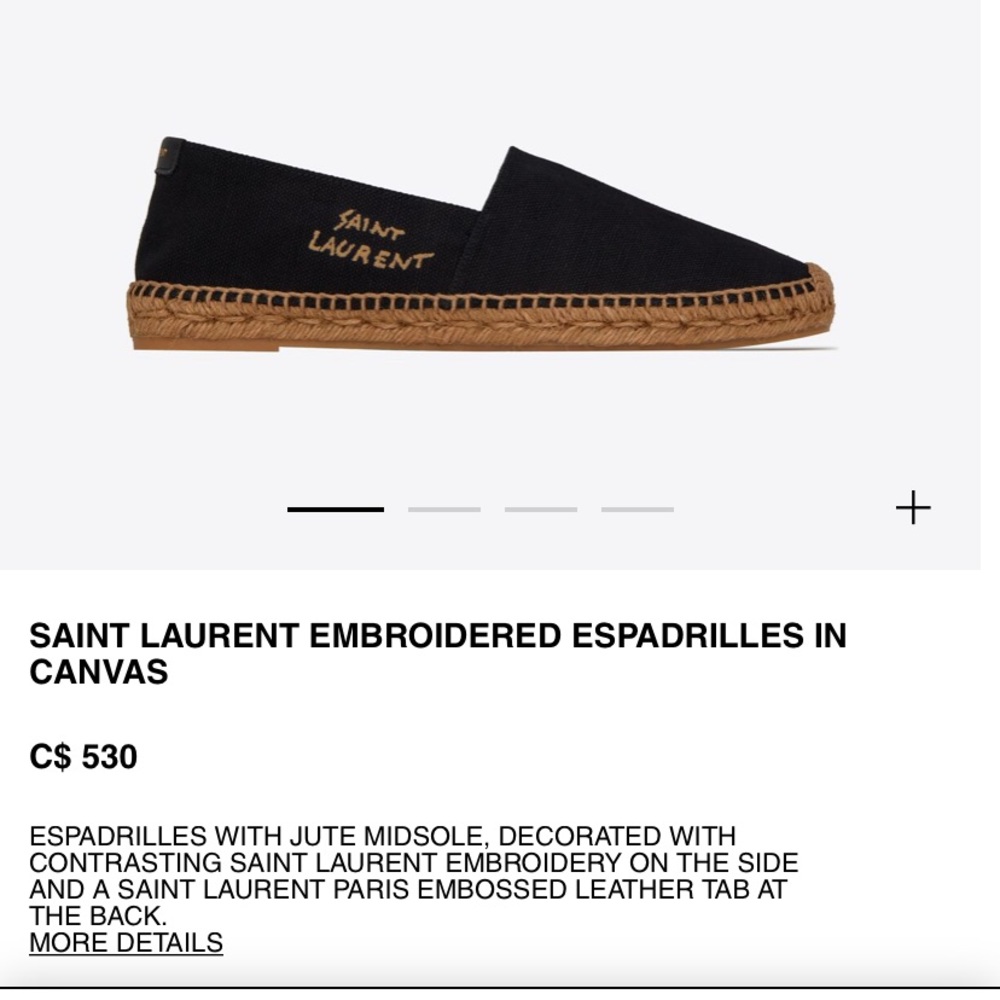 Authentic Saint Laurent espadrilles